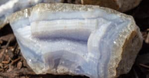 Blue lace agate image which can help with anxiety or depression