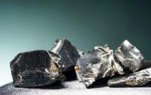 Shungite crystals which can help with anxiety and depression
